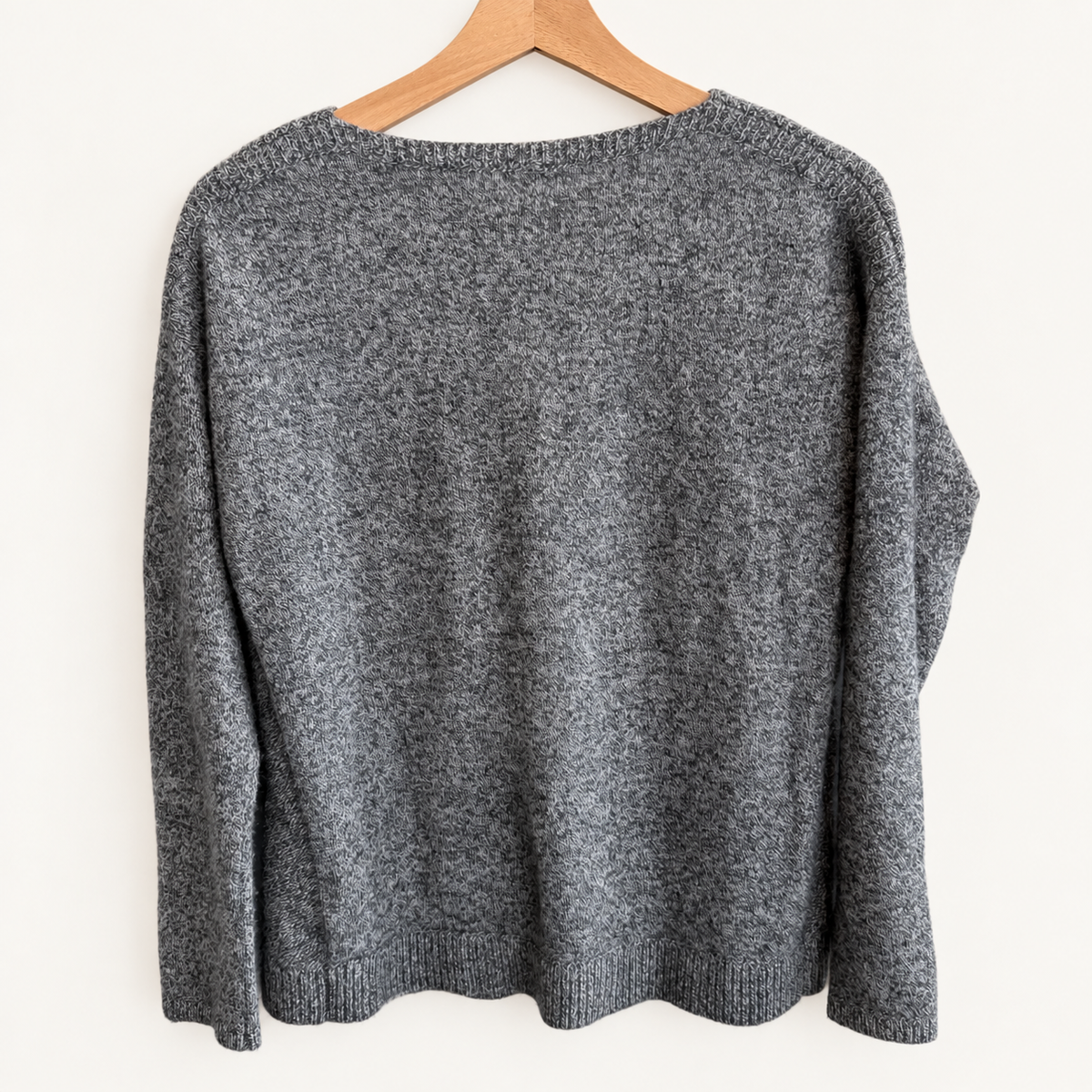 J.McLaughlin gray marled cashmere crewneck sweater, photo 5 of 7