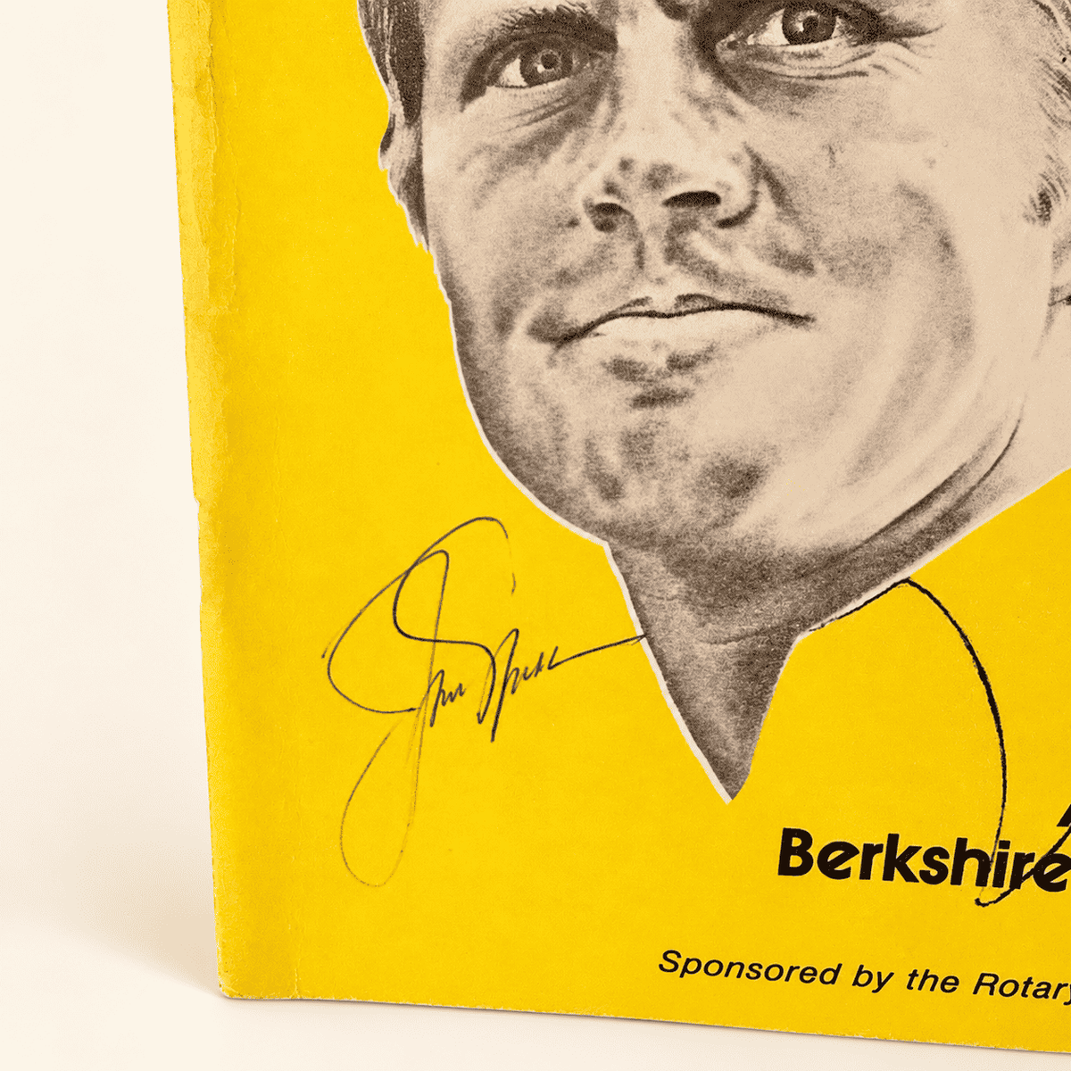 Close-up of Jack Nicklaus ink signature on 1976 program cover, photo 2 of 2