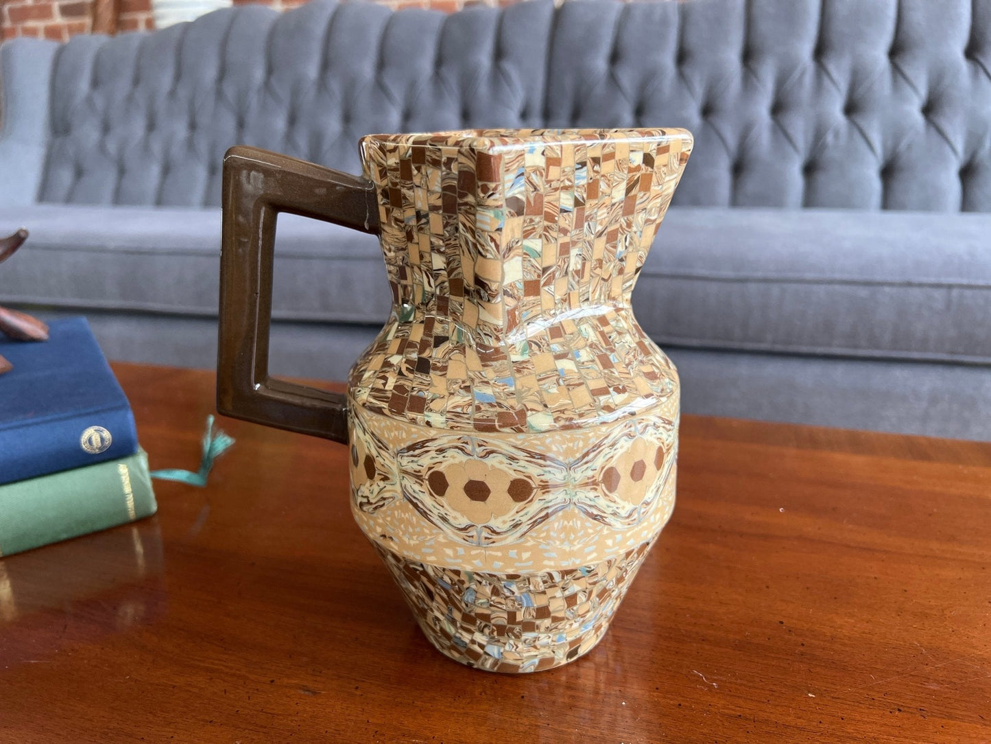 Jean Gerbino Mosaic Pitcher — Vallauris, France, c. 1930s - Loom Vintage