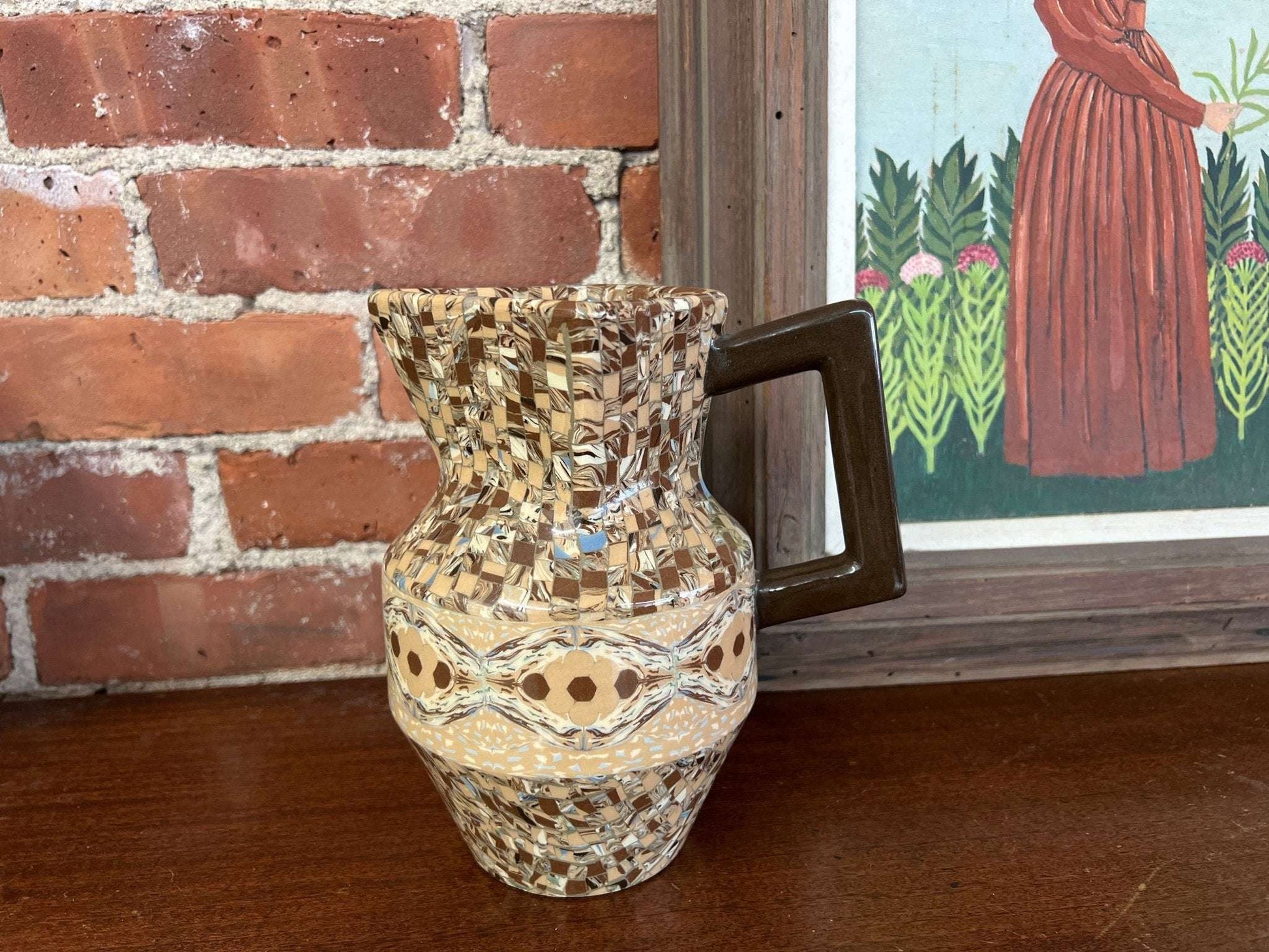Jean Gerbino Mosaic Pitcher — Vallauris, France, c. 1930s - Loom Vintage