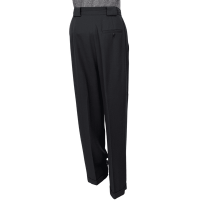 Jones New York Dark Gray Wool Pleated Trousers Size 8 - Loom Vintage