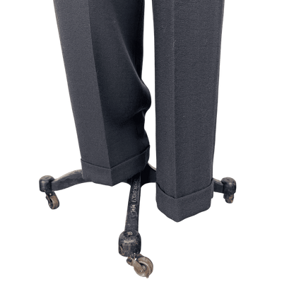 Jones New York Dark Gray Wool Pleated Trousers Size 8 - Loom Vintage