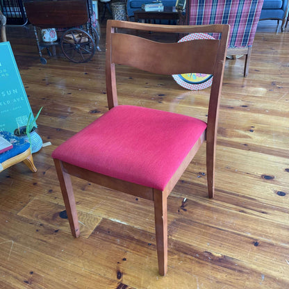 Knoll Studios Jens Risom Side Chairs (Pair) – Red Wool Seats, Mid - Century Icons - Loom Vintage