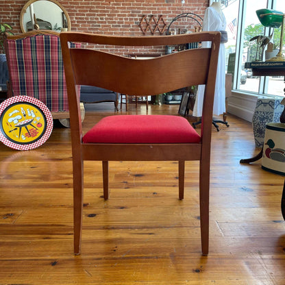 Knoll Studios Jens Risom Side Chairs (Pair) – Red Wool Seats, Mid - Century Icons - Loom Vintage