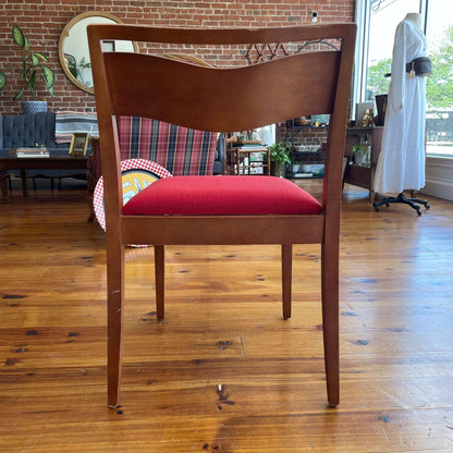 Knoll Studios Jens Risom Side Chairs (Pair) – Red Wool Seats, Mid - Century Icons - Loom Vintage