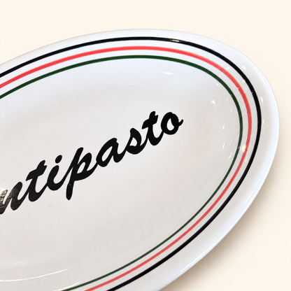 Italian tricolor rim detail on La Primula Antipasto platter
