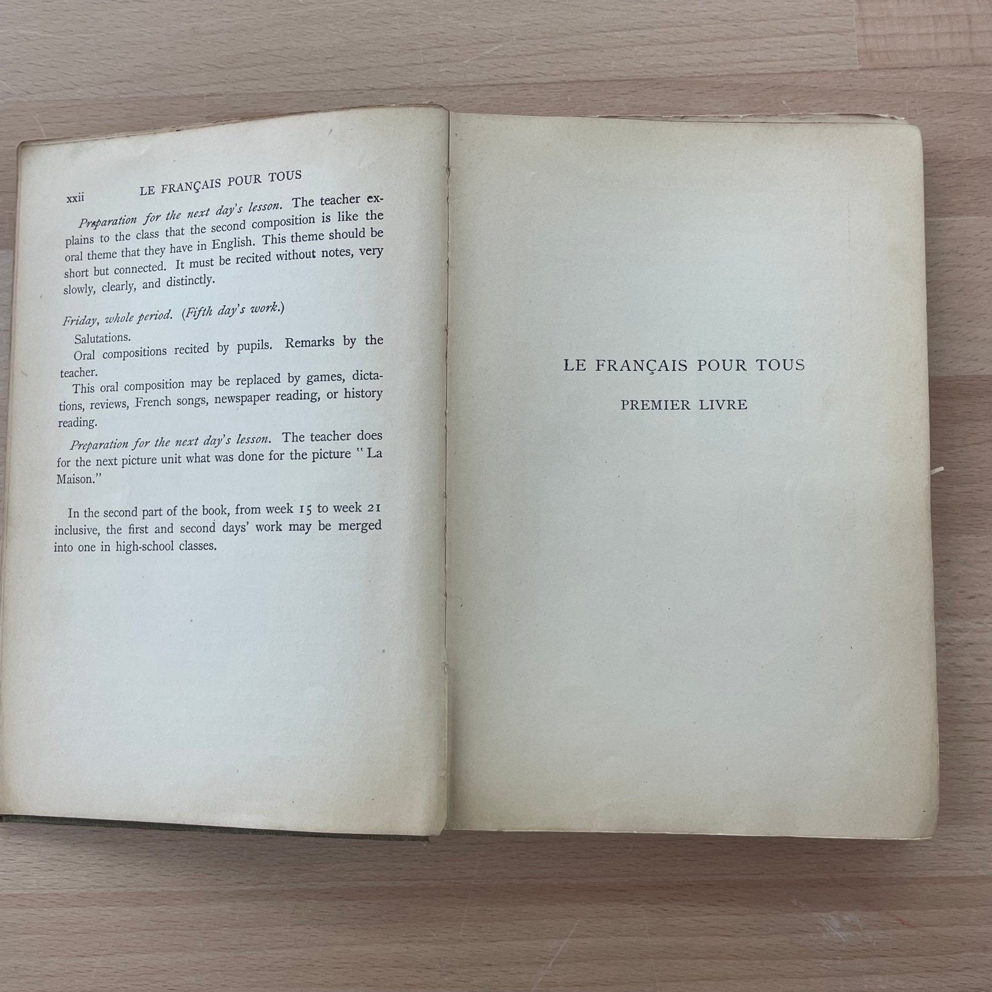 Le Français Pour Tous – Vintage French Language Primer by Noëlia Dubrule - Loom Vintage