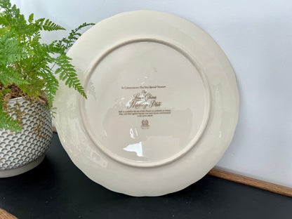 Lenox China Marriage Plate — Wedding Bells & Floral, 24K Gold Trim, 12.5" diameter, Made in USA - Loom Vintage