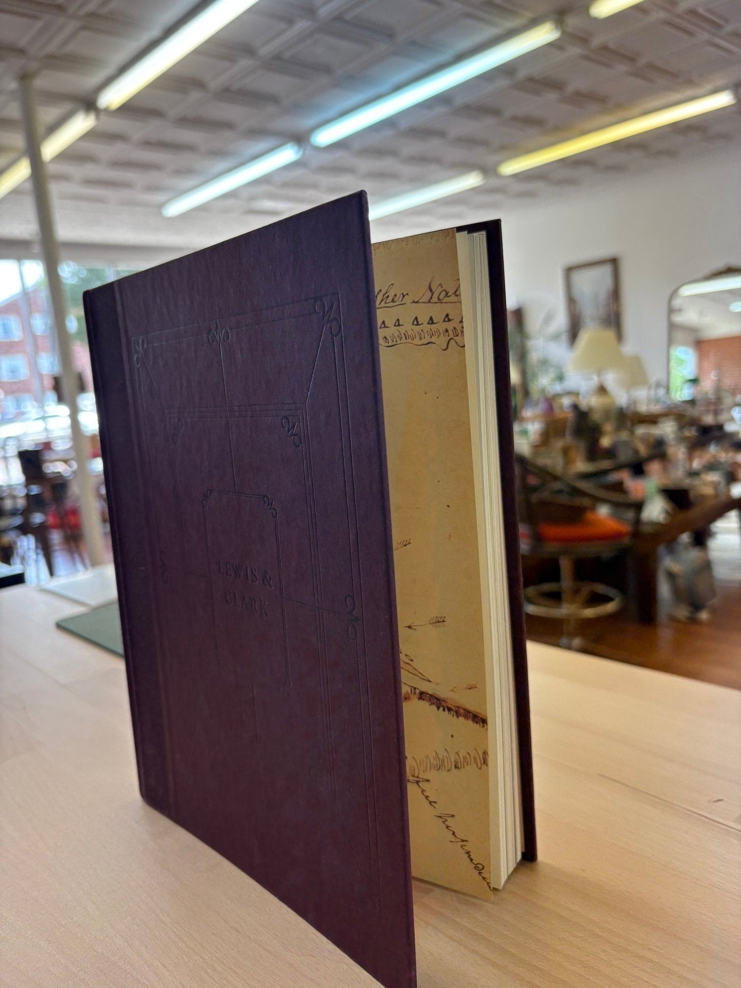 Lewis & Clark by Ken Burns – Decorative Maroon Hardcover for Shelf Styling - Loom Vintage