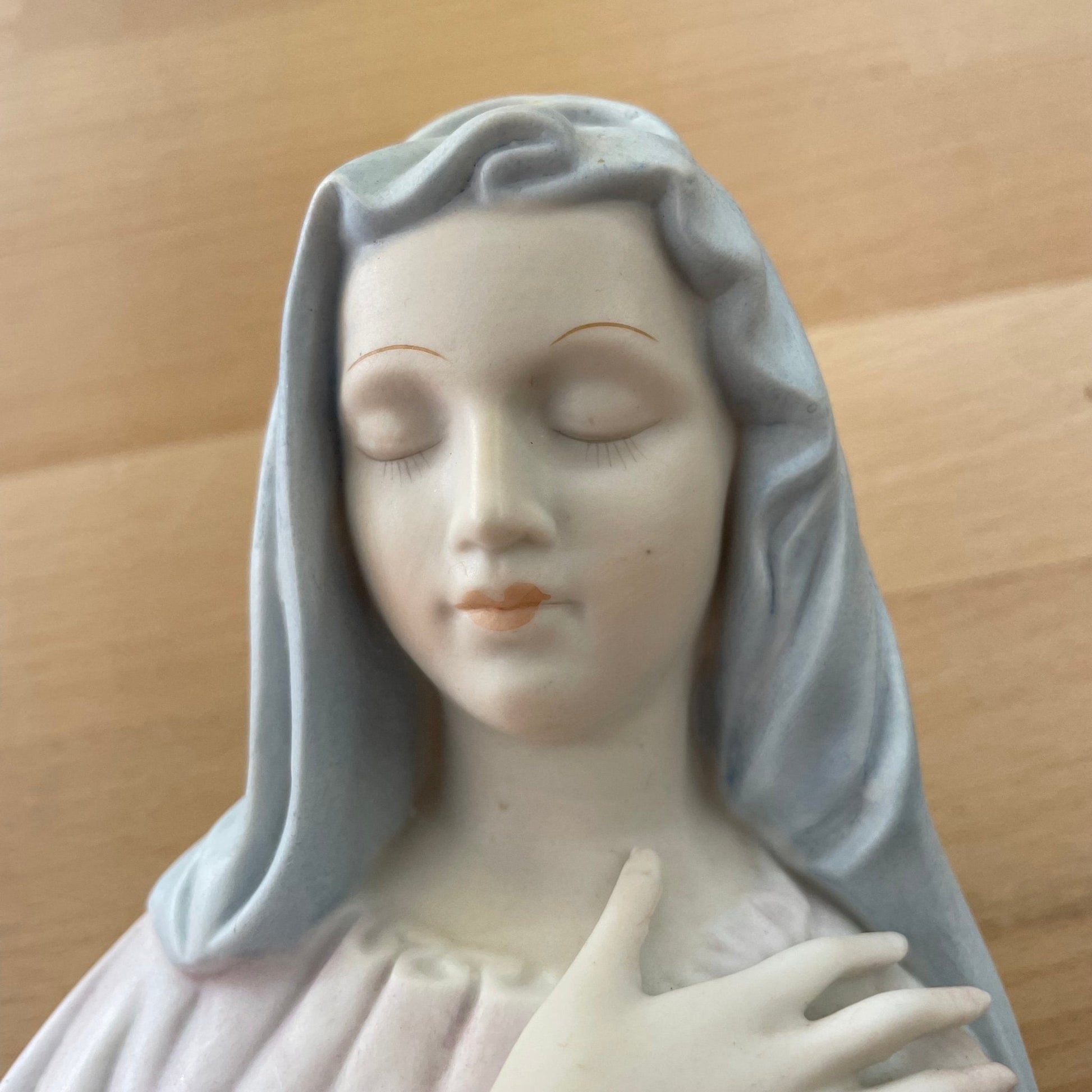 Madonna / Mother Mary Ceramic Planter — Matte Finish, Made in Japan, 6"H - Loom Vintage