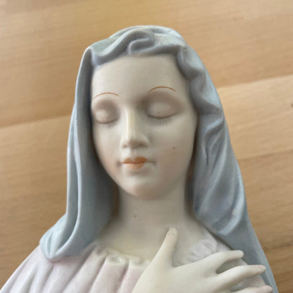 Madonna / Mother Mary Ceramic Planter — Matte Finish, Made in Japan, 6"H - Loom Vintage