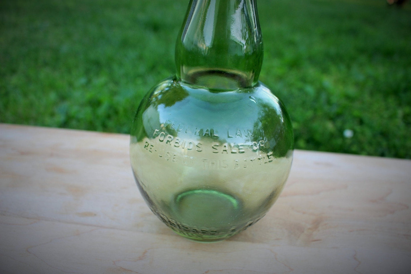 Marie Brizard & Roger Bordeaux French Liquor Bottle — Embossed Green Glass, 10.25"H, c. Mid - Century - Loom Vintage