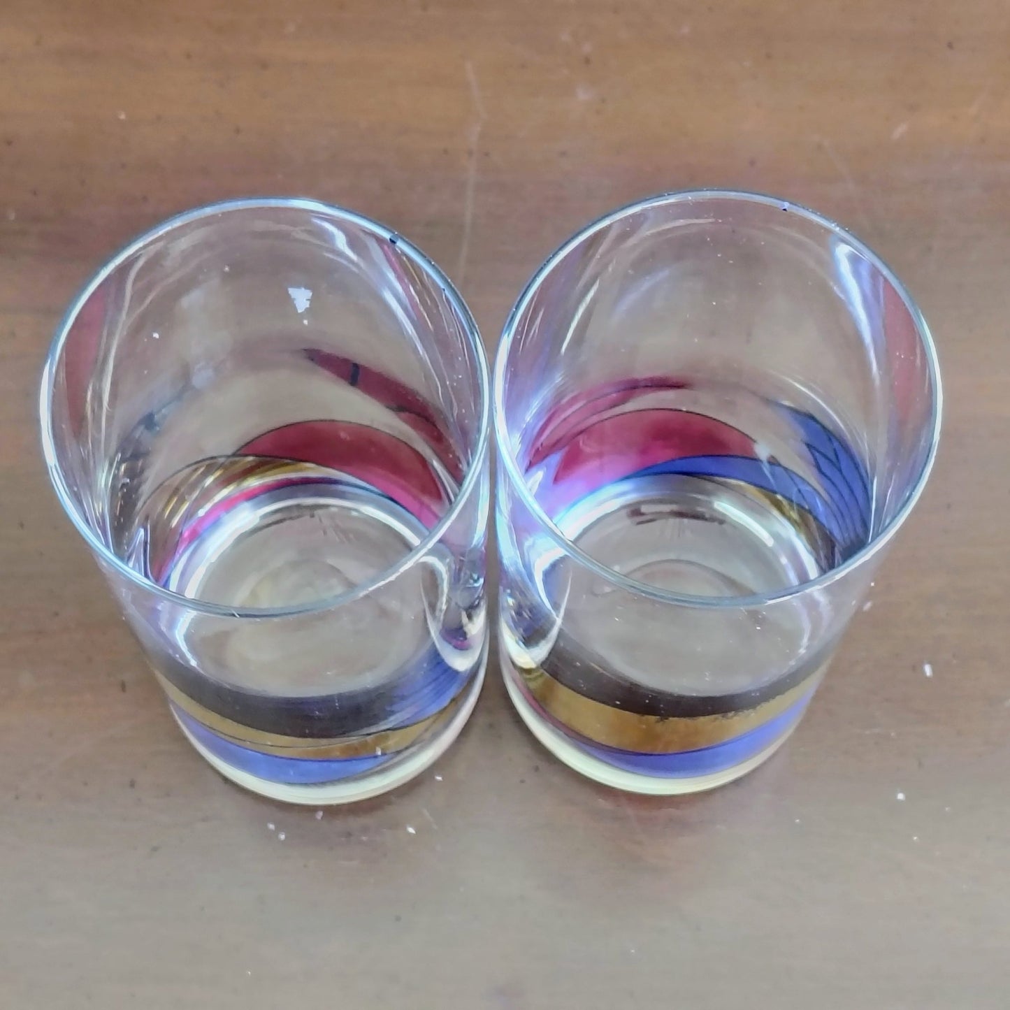 Milano Romanio Hand - Painted Stained Glass Tumblers, Set of 2 - Loom Vintage