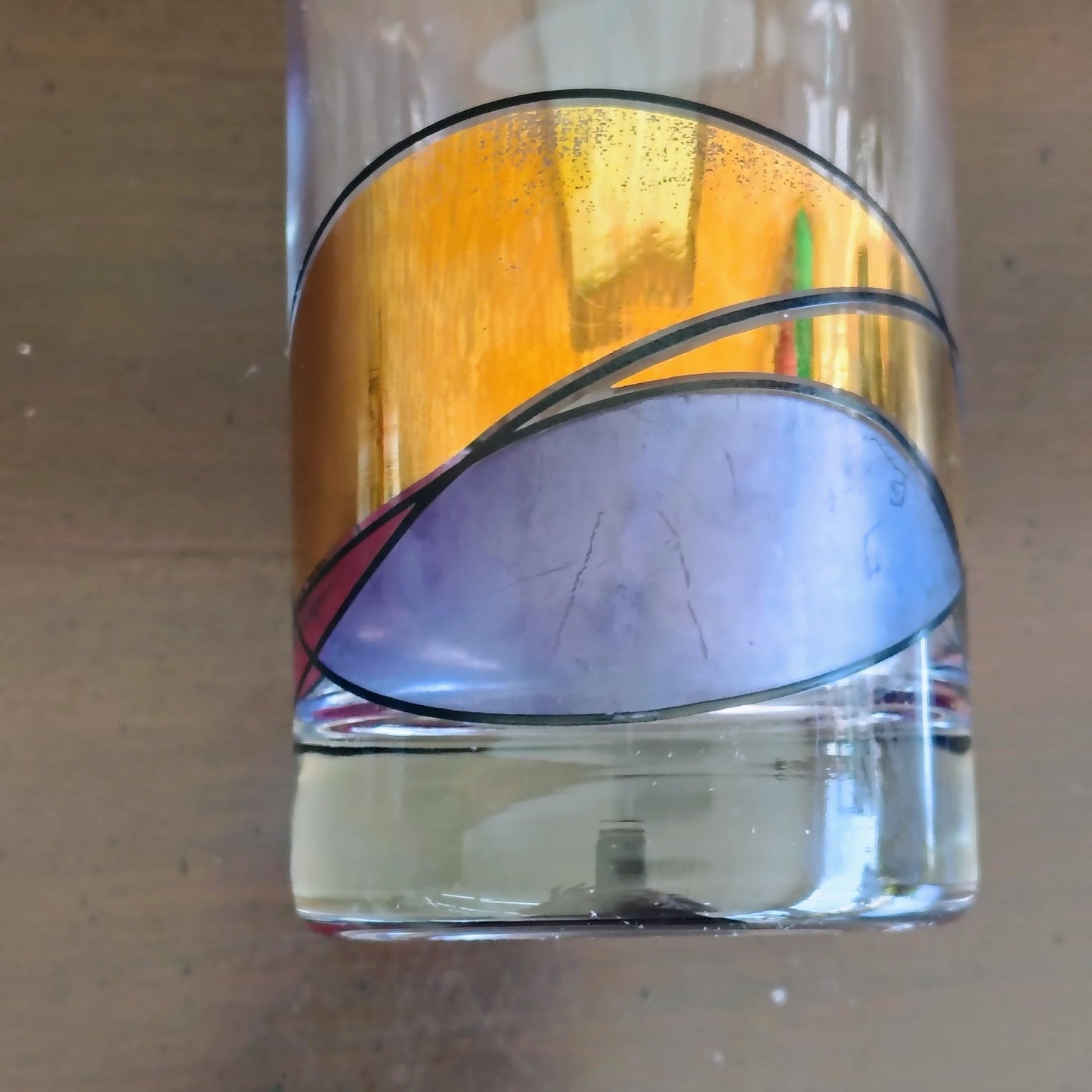 Milano Romanio Hand - Painted Stained Glass Tumblers, Set of 2 - Loom Vintage