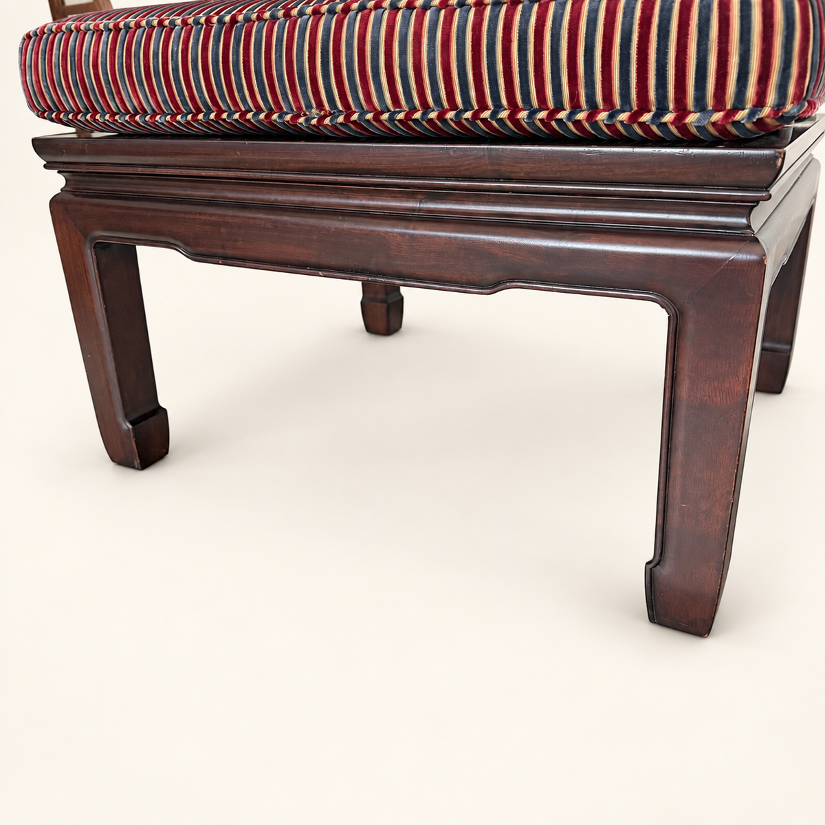 Ming-style Chinese horseshoe-back lounge chair