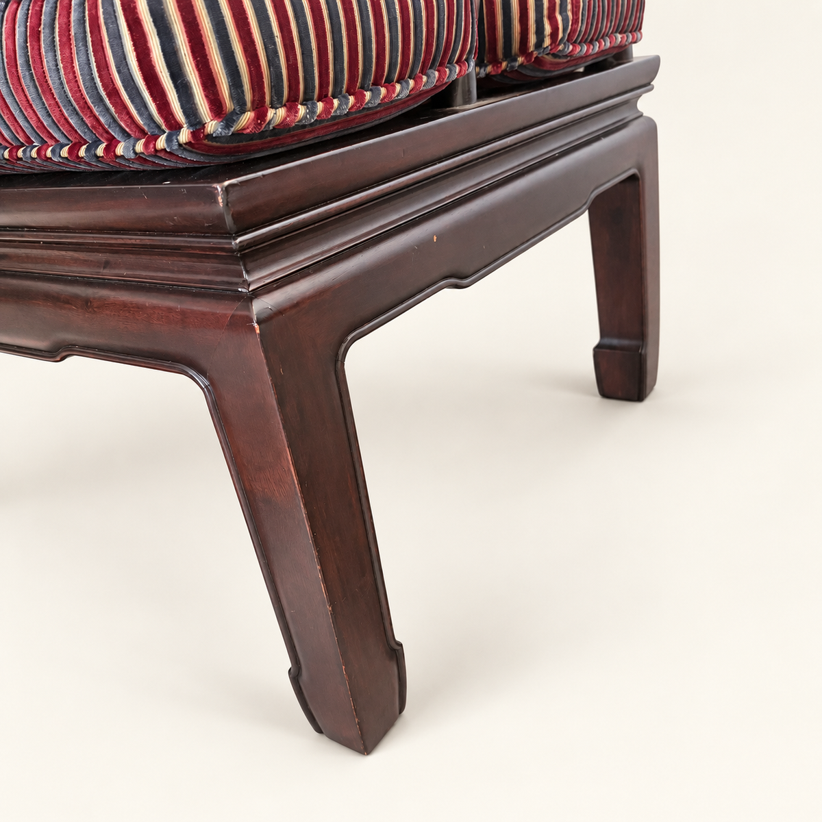 Pair of Chinese horseshoe lounge chairs, angled view