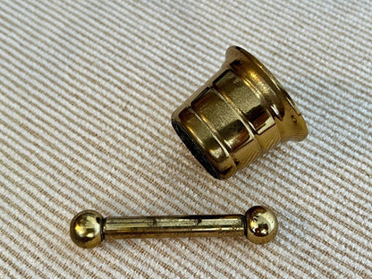 Mini Vintage Brass Pestel and Mortar, Wiccan, Herbs, Kitchen, Pharmacy - Loom Vintage
