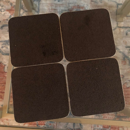Minton Floral Vase Cork Coasters, Set of 4 — French Country Floral Print, 4"x4" - Loom Vintage