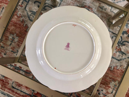 Mintons for Tiffany & Co. Hand - Painted Turquoise & Gilt Dinner Plates, c. 1902–1912 — Set of 6 - Loom Vintage