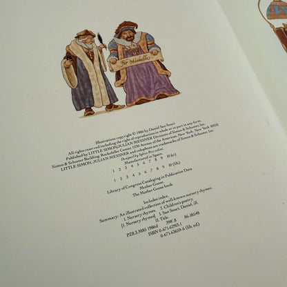The Mother Goose Book illustrated by Daniel San Souci, 1986 hardcover, spine and cloth boards