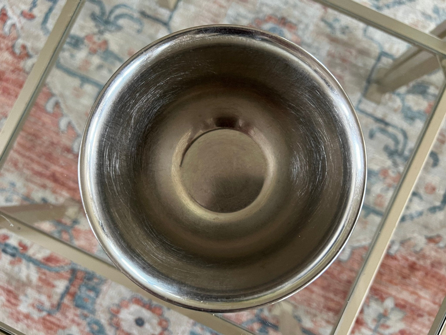 Oneida 18/8 Stainless Steel Revere Bowl with Plate — Mid - Century, 6.25"W - Loom Vintage