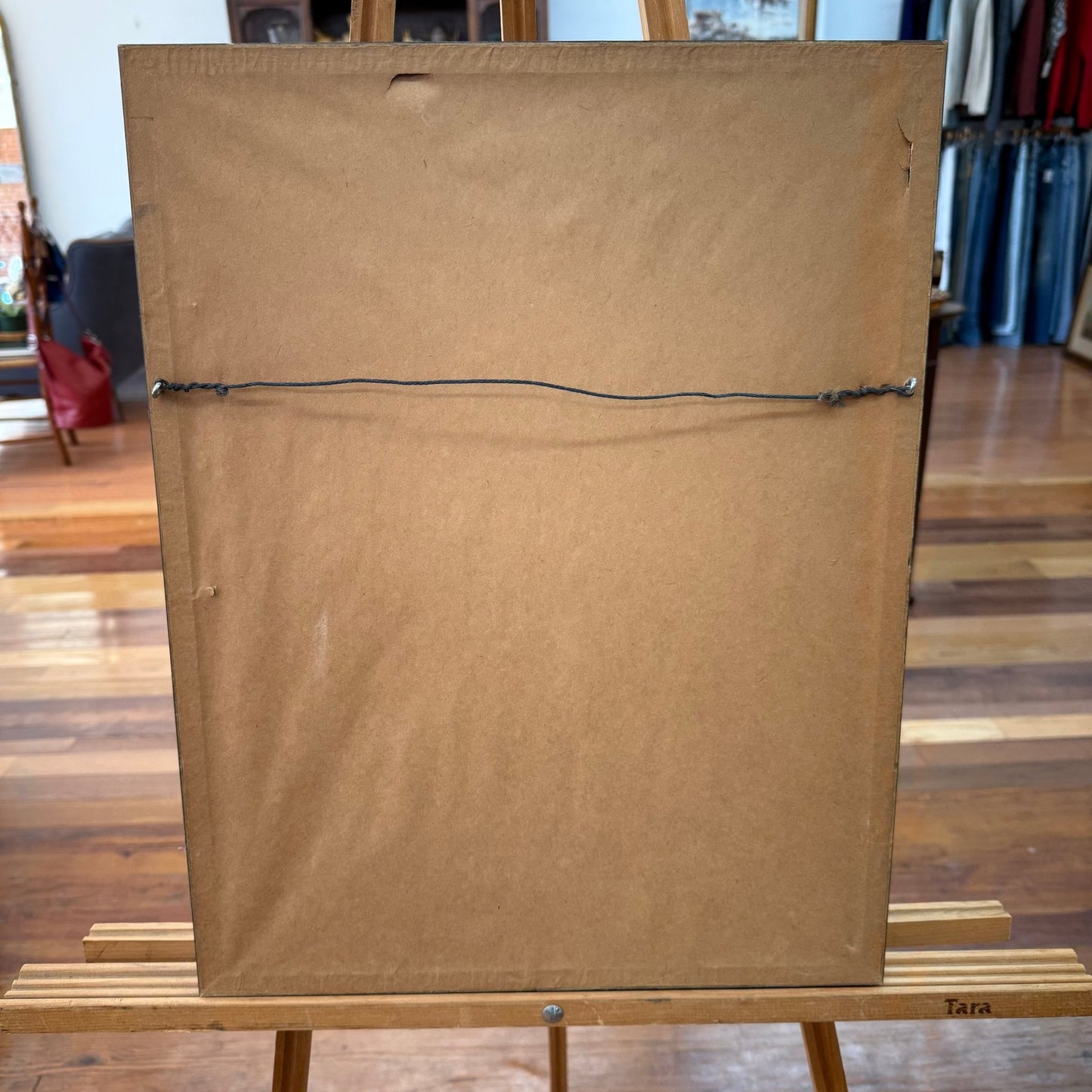 Original Watercolor “Woman in a Yellow Dress” by Leigh Gustafson, Framed - Loom Vintage