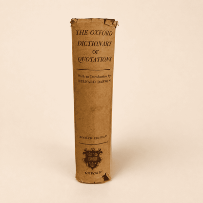 Oxford Dictionary of Quotations, 1955 second edition hardcover, spine and cloth boards