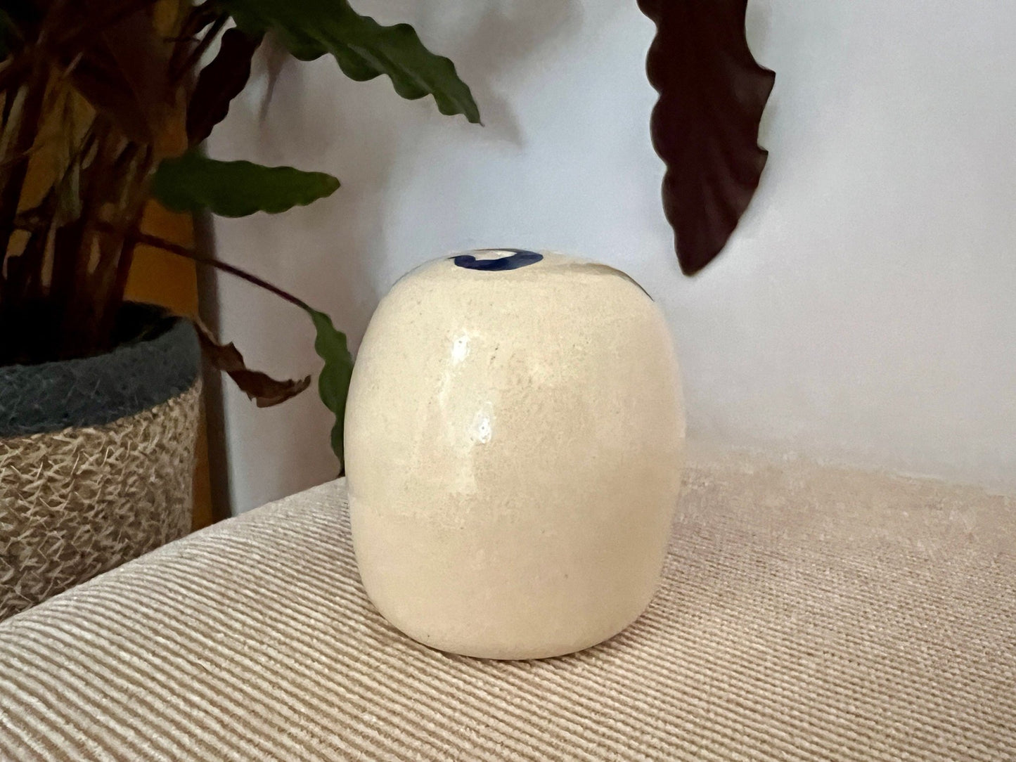 P. Storie Pottery Salt Shaker — Hand-Painted Barn Scene - Loom Vintage