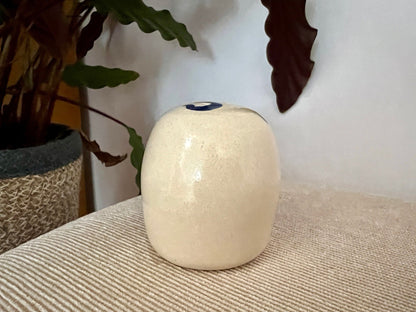 P. Storie Pottery Salt Shaker — Hand-Painted Barn Scene - Loom Vintage