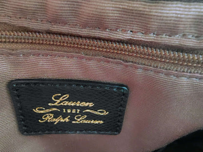 Ralph Lauren Whitby Black Leather Crossbody Bag – 1980s - Loom Vintage