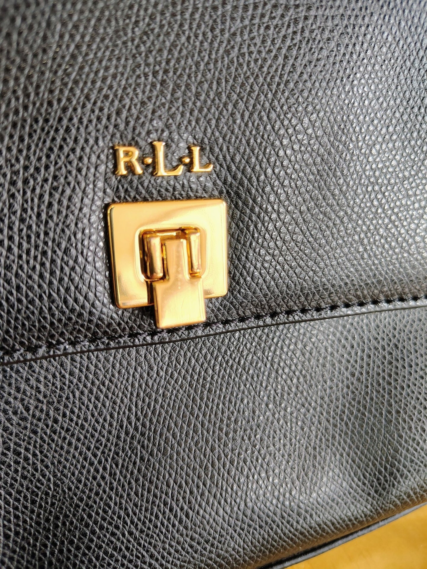 Ralph Lauren Whitby Black Leather Crossbody Bag – 1980s - Loom Vintage