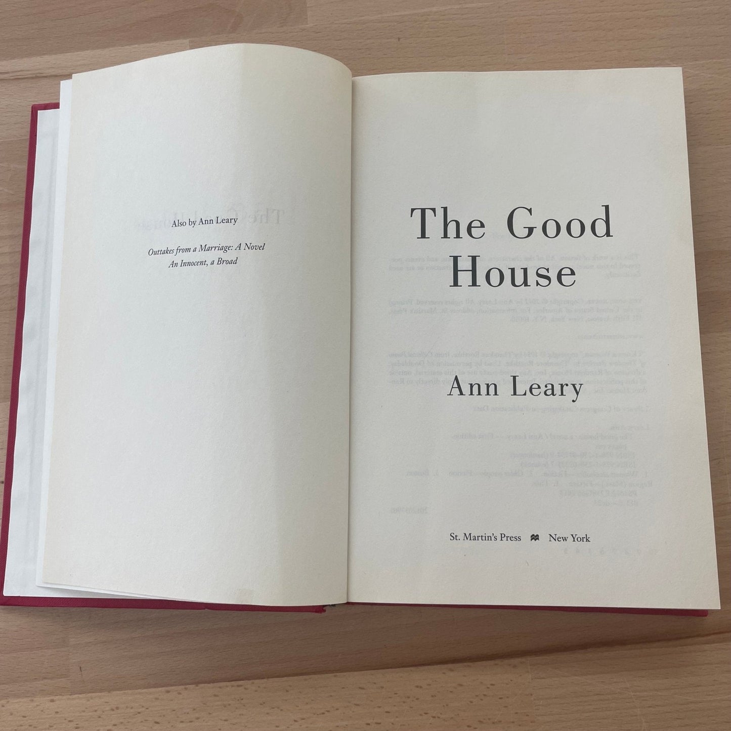Red Clothbound “The Good House” Vintage Decorative Book for Shelf Styling - Loom Vintage