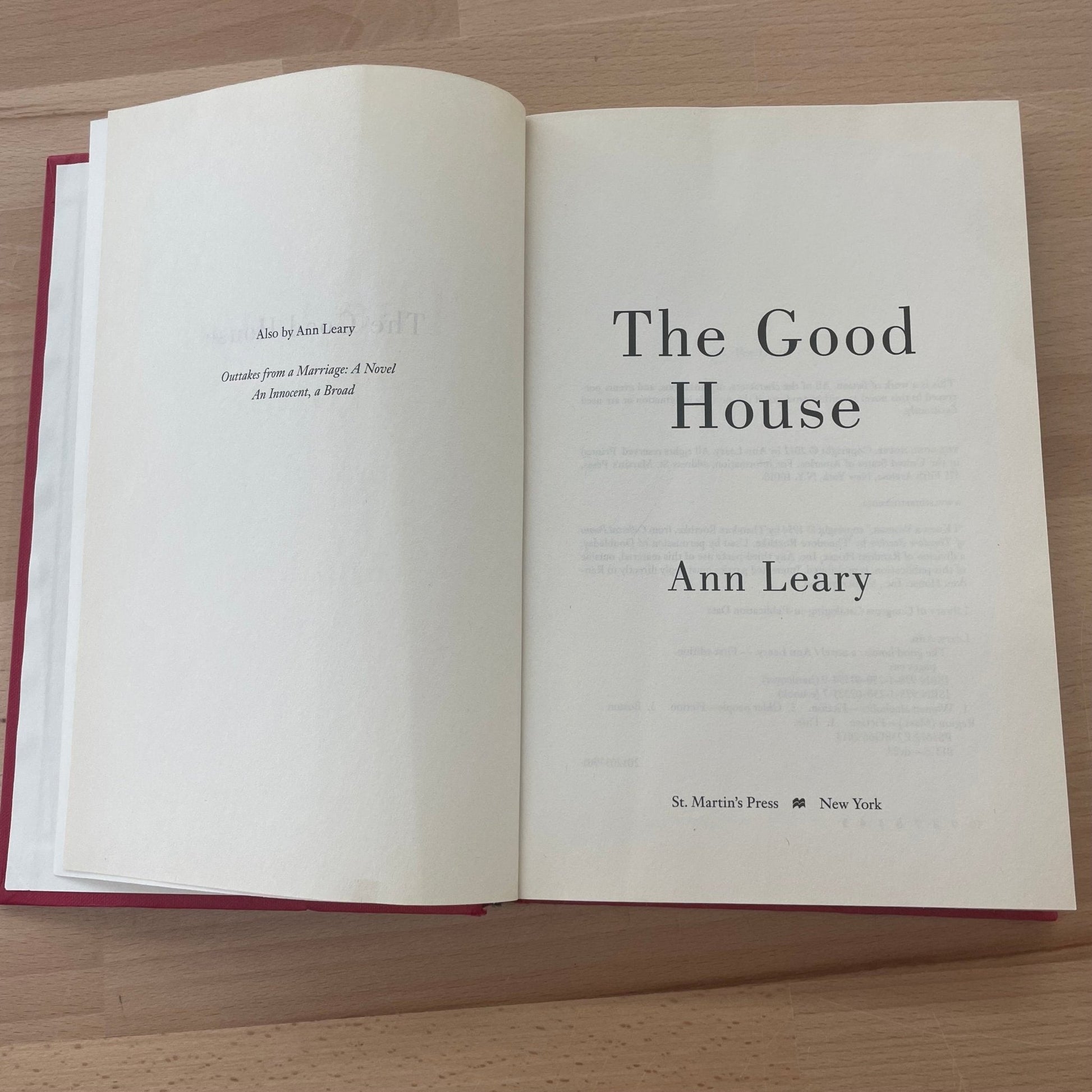 Red Clothbound “The Good House” Vintage Decorative Book for Shelf Styling - Loom Vintage