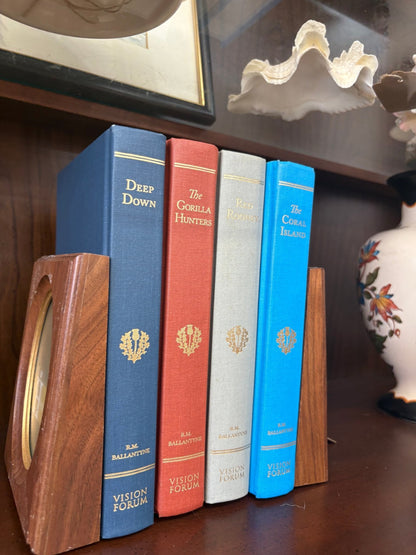 R.M. Ballantyne Adventure Classics – 4 - Book Set in Jewel - Tone Cloth - Loom Vintage