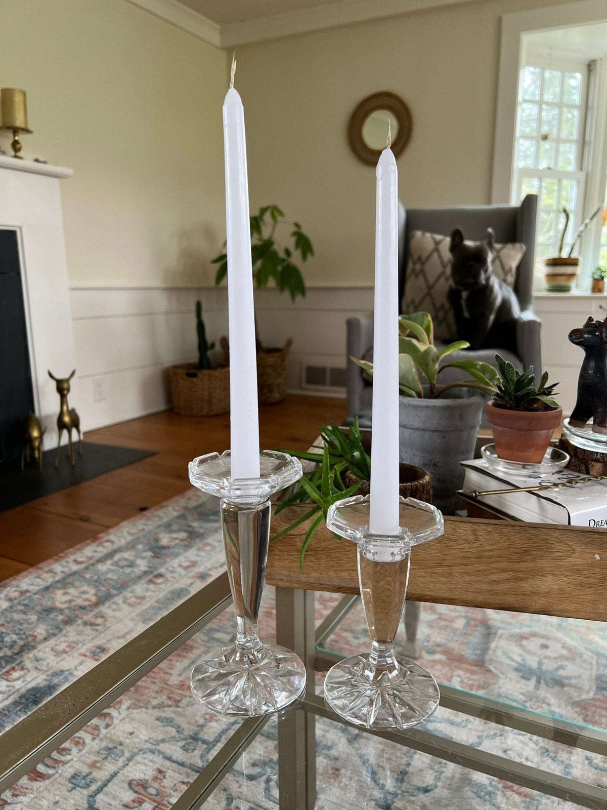 Royal Limited lead crystal candle holders, graduated pair from the Czech Republic, photo 2 of 7