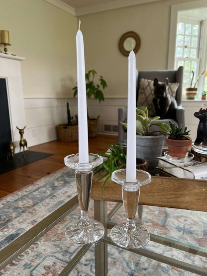 Royal Limited lead crystal candle holders, graduated pair from the Czech Republic, photo 2 of 7