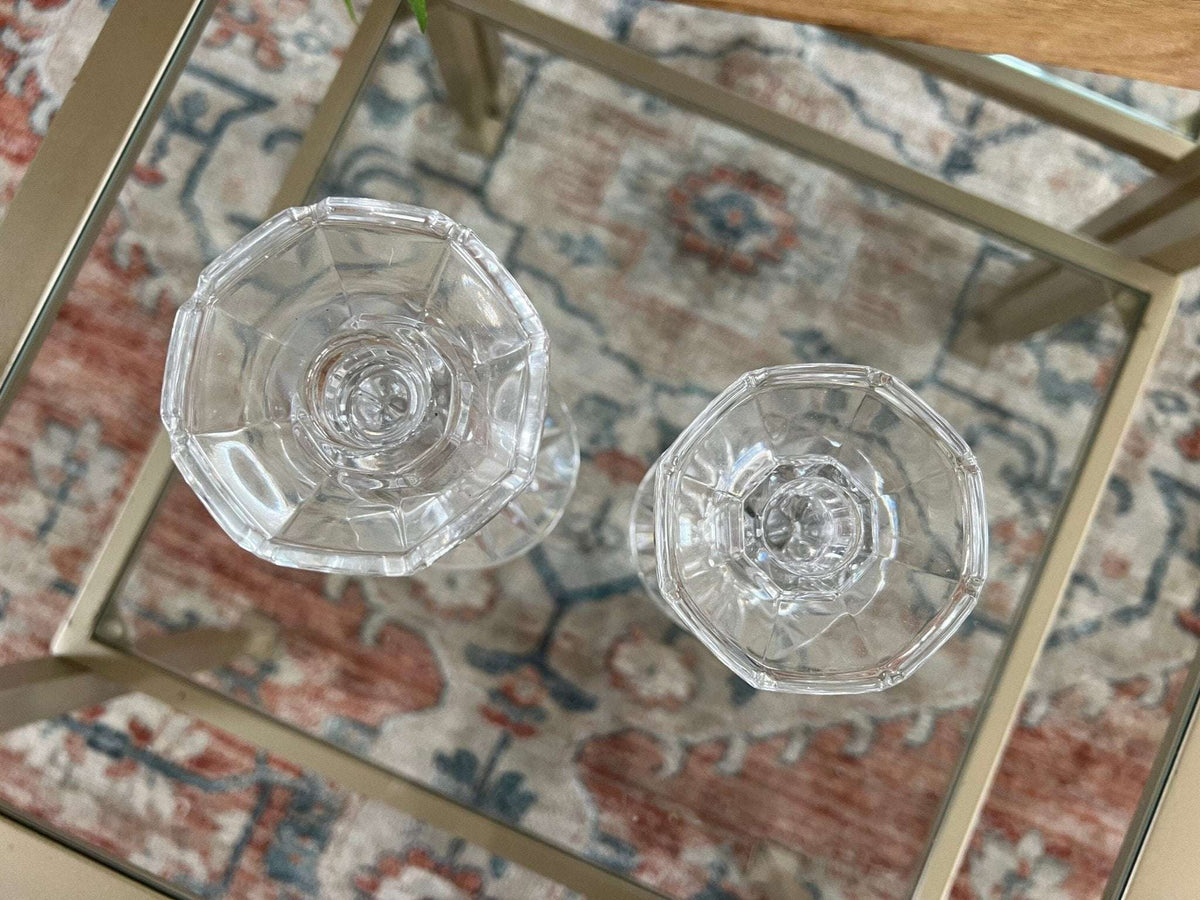 Royal Limited lead crystal candle holders, graduated pair from the Czech Republic, photo 6 of 7