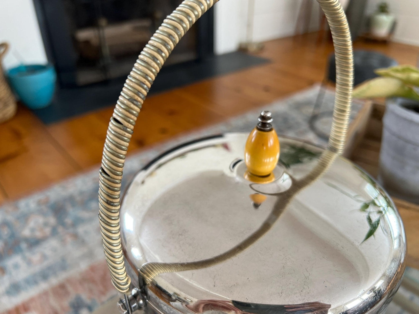 Sheffield Silver Co. MCM Ice Bucket with Pyrex Insert — EPC, USA, 1950s–60s - Loom Vintage