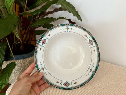 Studio Nova Soup Bowl by Mikasa / Adirondack Southwest Aztec design / Stoneware - Loom Vintage