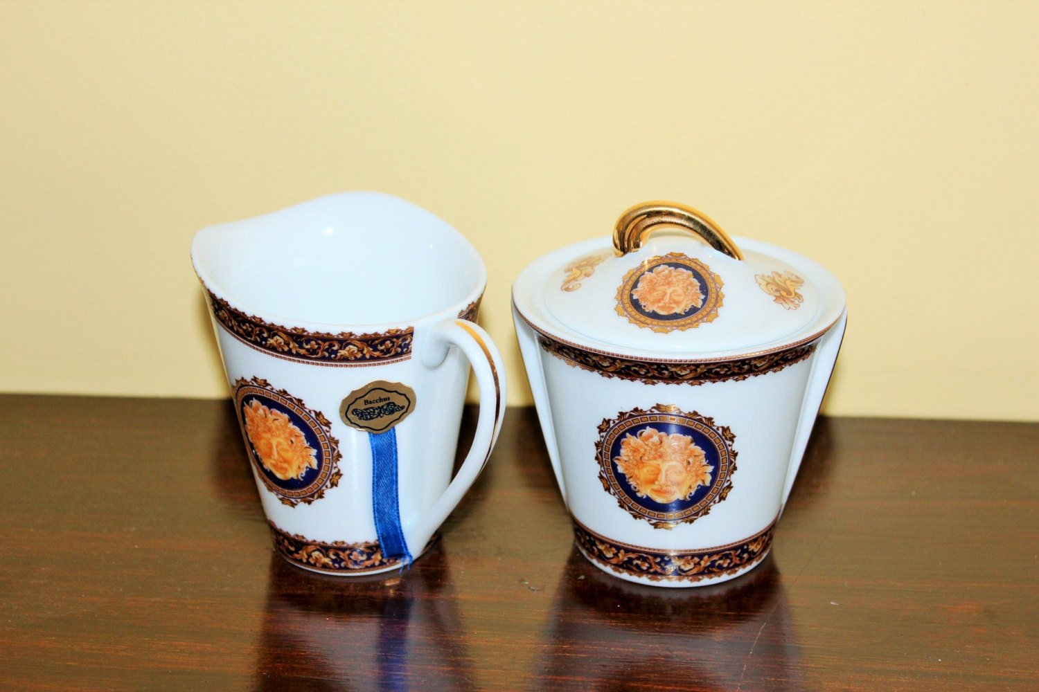 T. Limoges Bacchus Sugar & Cream Set — France - Loom Vintage