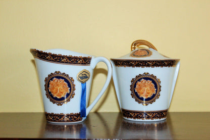 T. Limoges Sugar & Cream Set ft. Bacchus, Coffee Set, Fancy Tea Service, French Country - Loom Vintage