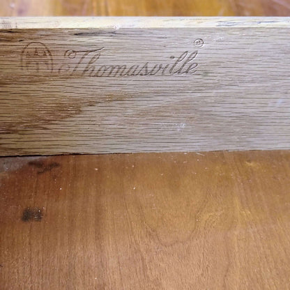 Thomasville Neoclassical Walnut Dropleaf Server - Vintage Mid 20th Century - Loom Vintage