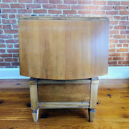 Thomasville Neoclassical Walnut Dropleaf Server - Vintage Mid 20th Century - Loom Vintage