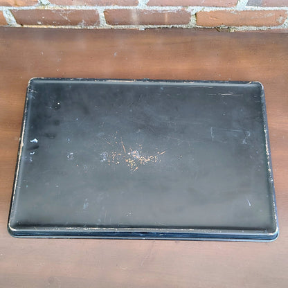 Tole Craft Style Paint - by - Number Metal Tray — Pheasant & Botanical Florals, Black, c. 1950s - Loom Vintage