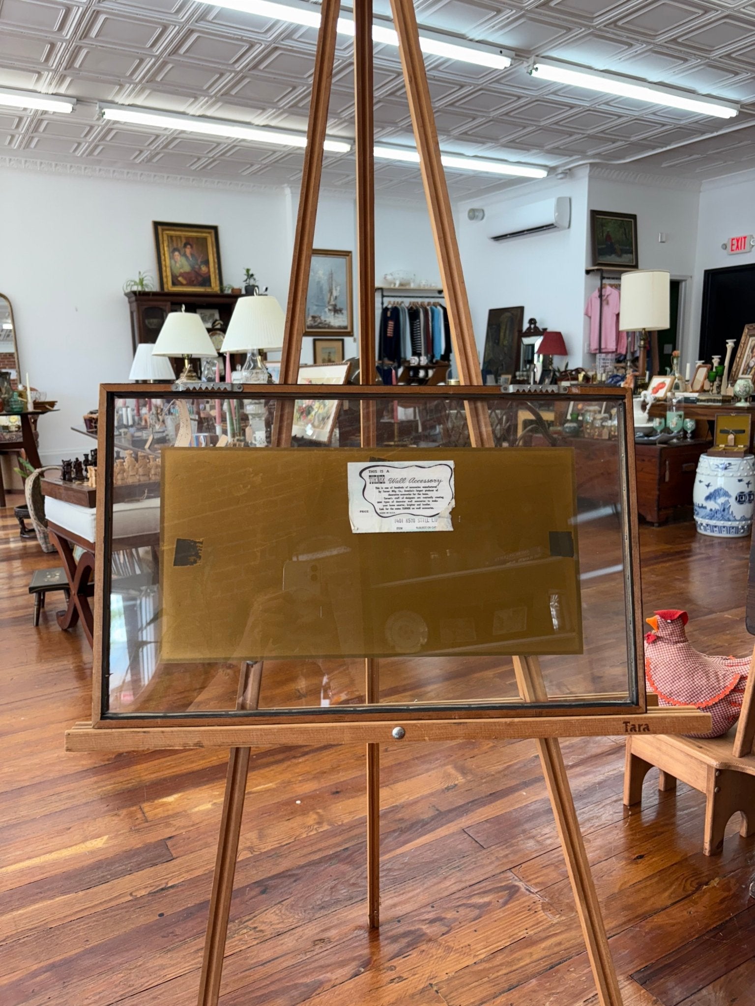 Turner Wall Accessory Still Life Print, 1954 — Wine, Citrus & Walnut, Black & Brass Frame, 29" - Loom Vintage