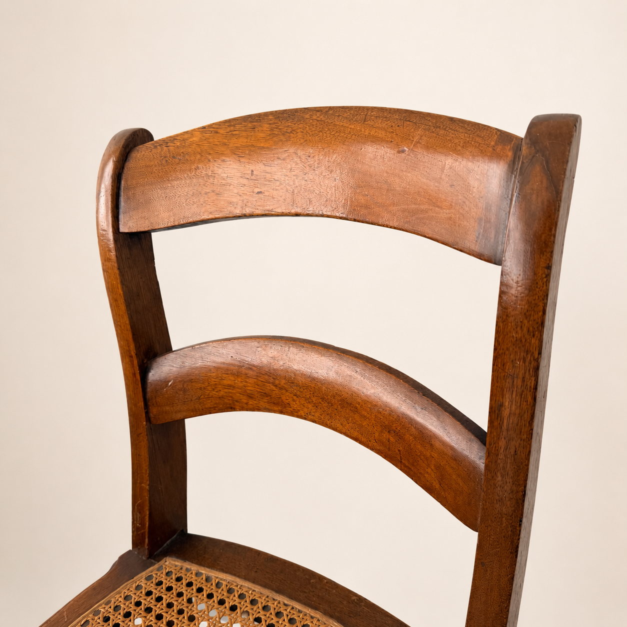 Antique Victorian Caned Side Chair, Turned Legs, 1880s-1900s