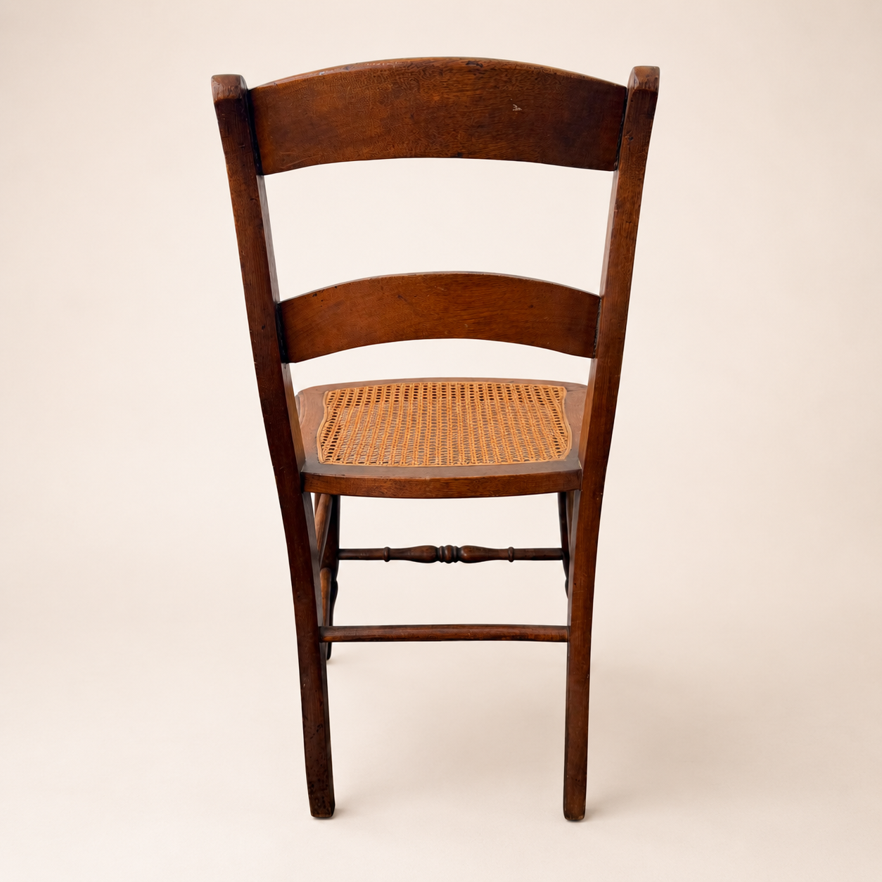 Antique Victorian Caned Side Chair, Turned Legs, 1880s-1900s