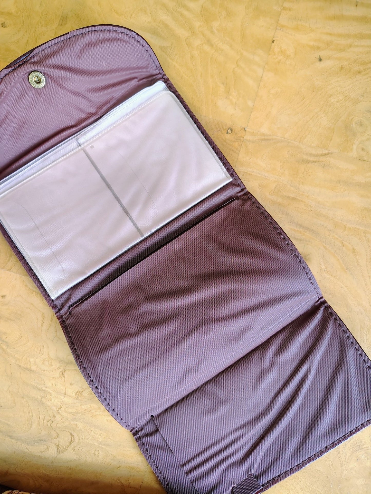 Vintage 1980s Reddish Brown Leather Travel Set with Umbrella – Made in Korea (Unused) - Loom Vintage