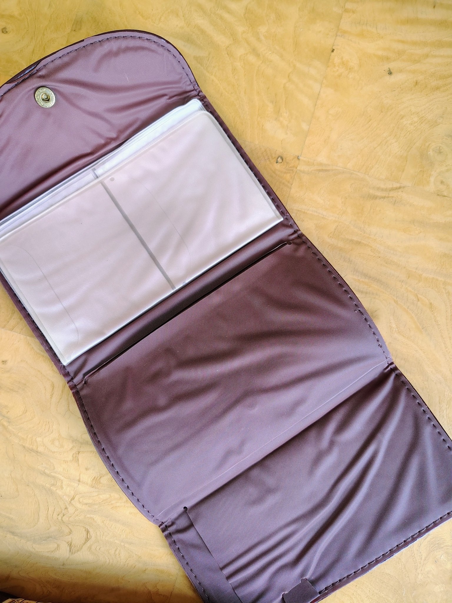 Vintage 1980s Reddish Brown Leather Travel Set with Umbrella – Made in Korea (Unused) - Loom Vintage