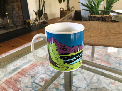 Vintage 1990 "Thar Ain't No Hidin' From Love" Coffee Mug, The Good Company, Pin Up - Comic Graphic Pop Art - Loom Vintage
